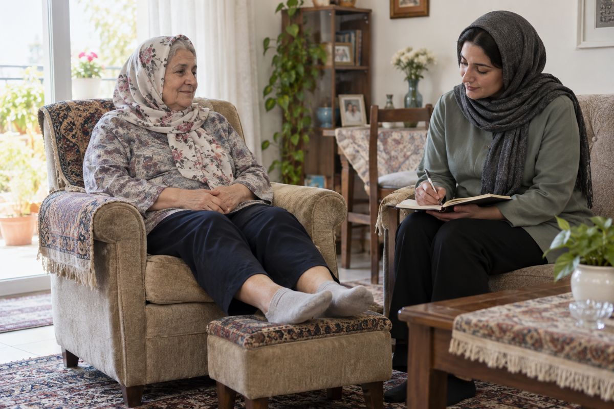 ورم پای سالمند در منزل؛ چه چیزهایی را برای پزشک ثبت کنیم؟